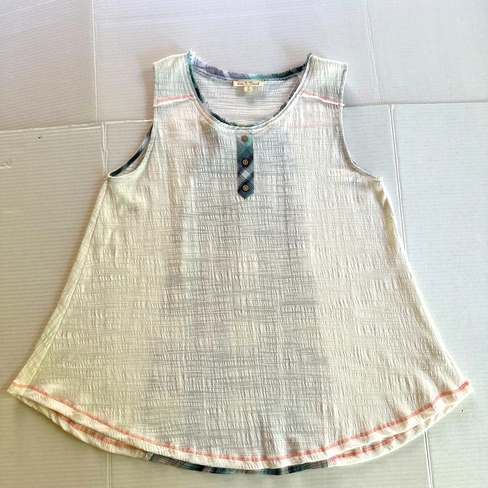 Hem n Thread Gauzy Sleeveless Boho Summer Top NWOT